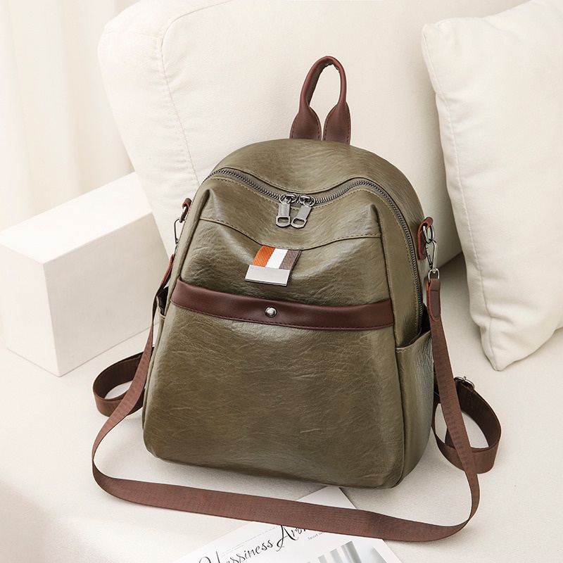 Tas Import Ransel Wanita Kulit 464-Gray