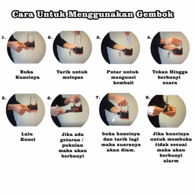 Gembok Alarm untuk Motor dan Rumah / Kunci CakramTerlaris.