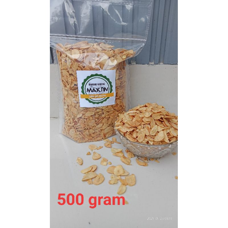 

BAWANG PUTIH GORENG 500 gr/ setengah kilo