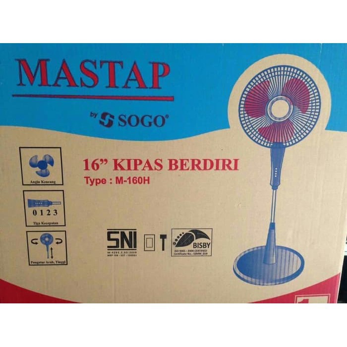 Kipas Angin Berdiri Mastap M-160H 16 inch - Stand Fan Mastap M-160H Murah