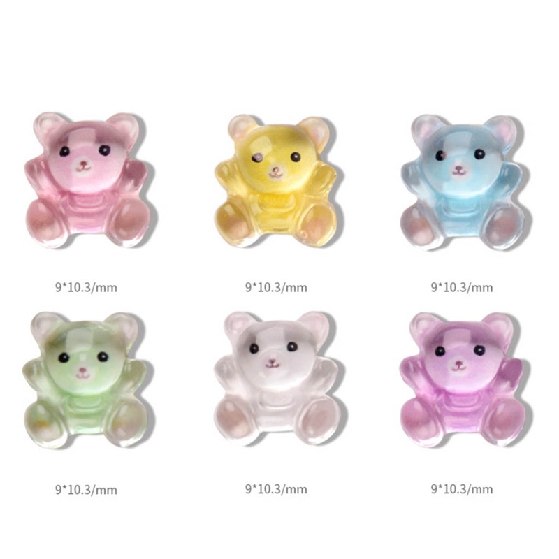 Siy Boneka Beruang Lucu Bahan Resin Untuk Dekorasi Nail Art