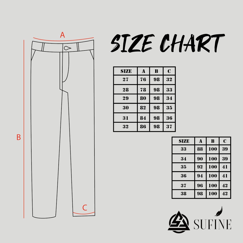 Sufine - Chinos Slimfit Panjang Original Premium - Celana Panjang Pria Wanita