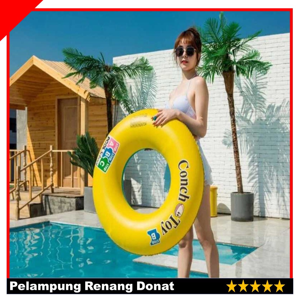 Pelampung Renang Dewasa Anak Pinggang Ban Pelampung Kolam Renang Donat 90CM