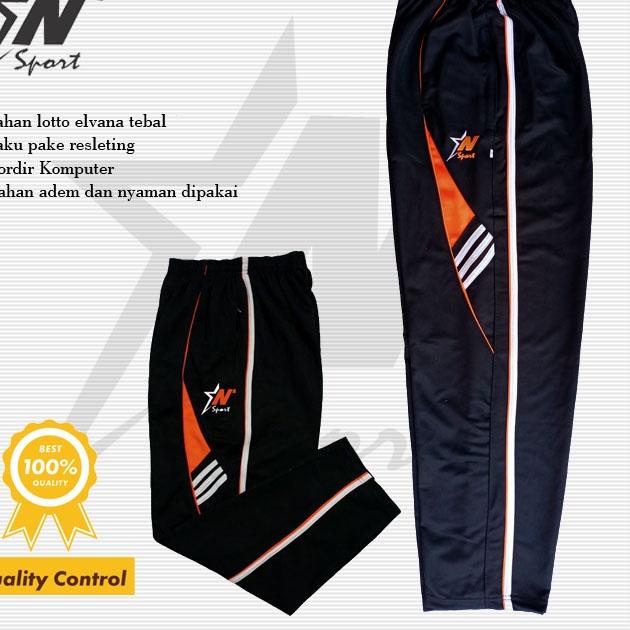 Terlaris Celana olahraga panjang pria wanita training trening sport lari joging senam original hitam