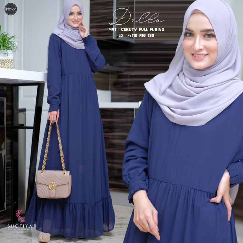 Della maxi || dress ceruty || dress simple || maxi ceruty || maxi simple || dailly maxi