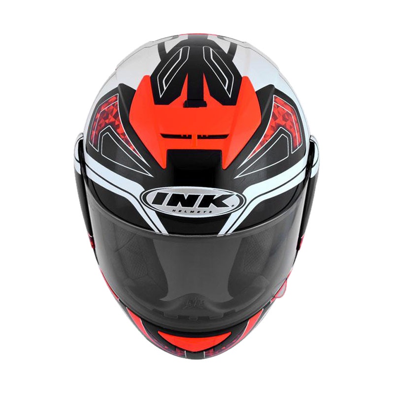 HELM INK CL MAX #5 - BLACK/WHITE/RED FLO