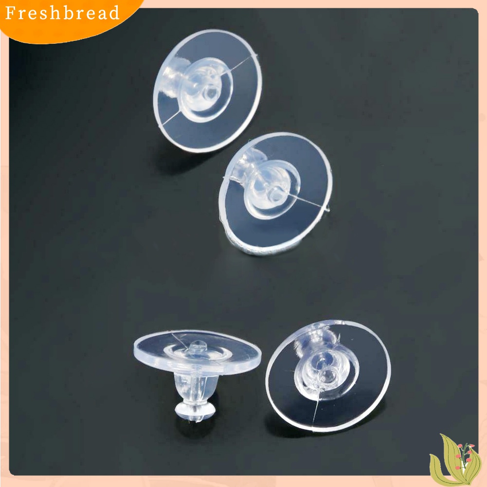 Fresh| 100pcs Stopper Anting Bahan Silikon Transparan