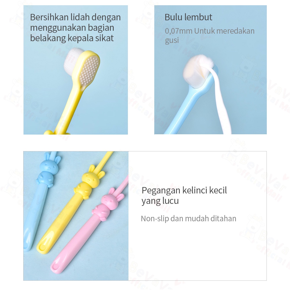 BEVAVAR Sikat Gigi Anak Bahan Lembut Kids Toothbrush 2-10 Tahun