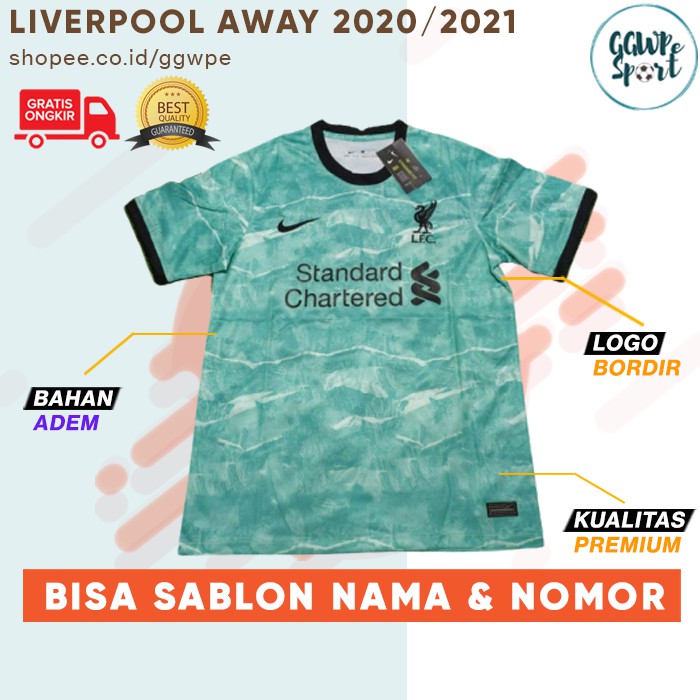 JERSEY LIVERRPOLL_ 2020 2021 AWAY BIRU TERBARU PREMIUM QUALITY KUALITAS JAMINAN TERBAIK