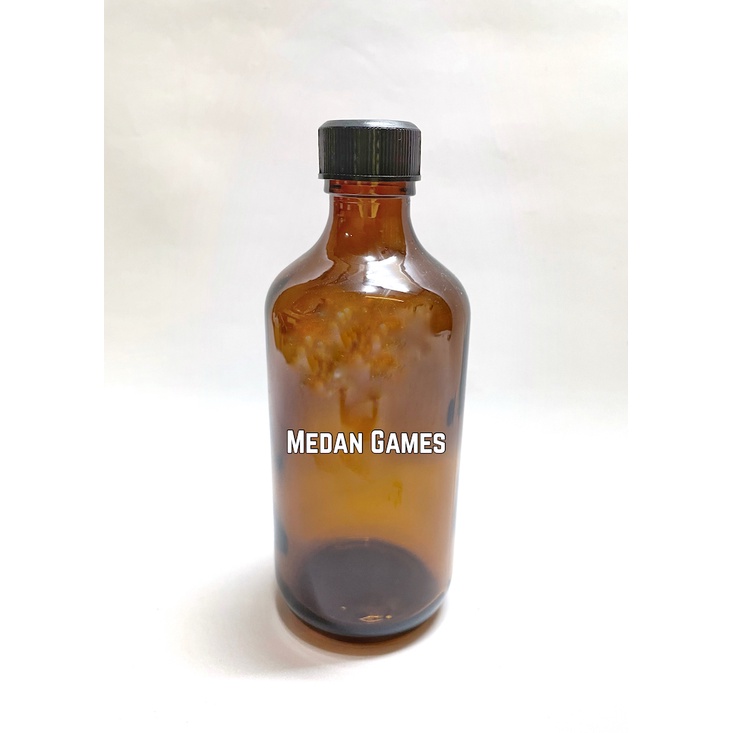 Botol Kaca Warna Coklat Kaca 330 ml + Tutup Plastik