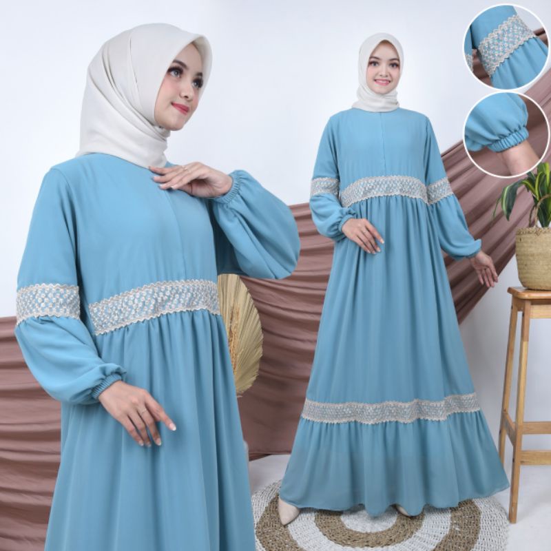 Gamis Ceruty Bebidol Premium/Bahan Seruti Bebidol