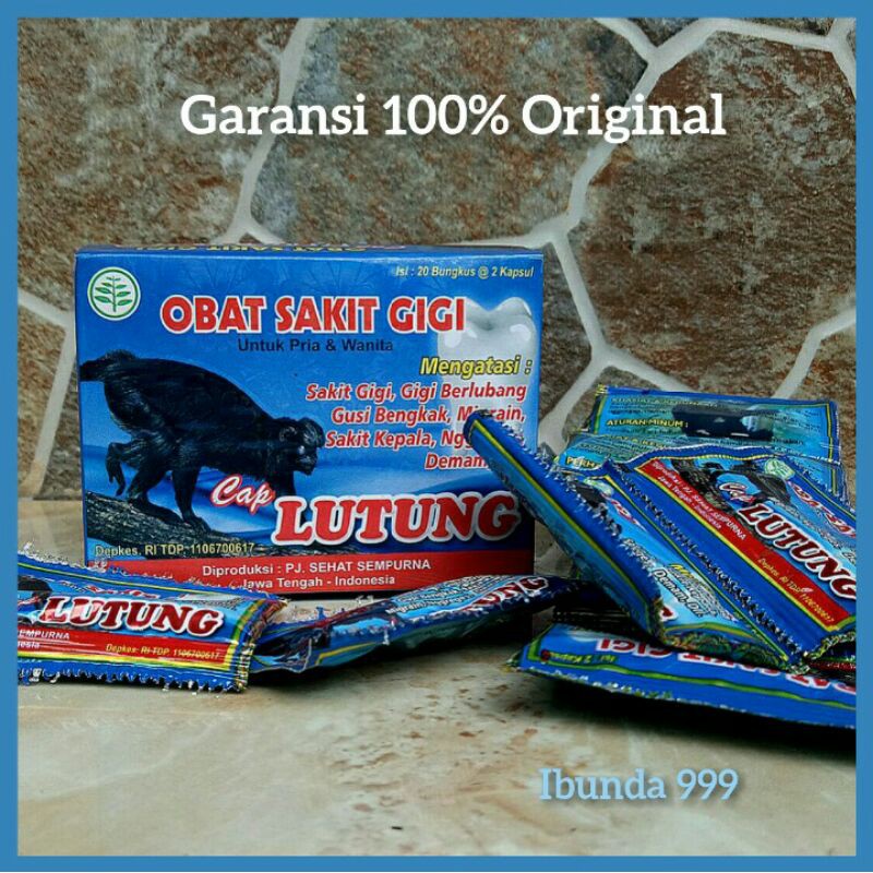 OBAT SAKIT GIGI AMPUH / OBAT SAKIT GIGI BERLUBANG / OBAT SAKIT GUSI BENGKAK / KAPSUL LUTUNG ORIGINAL