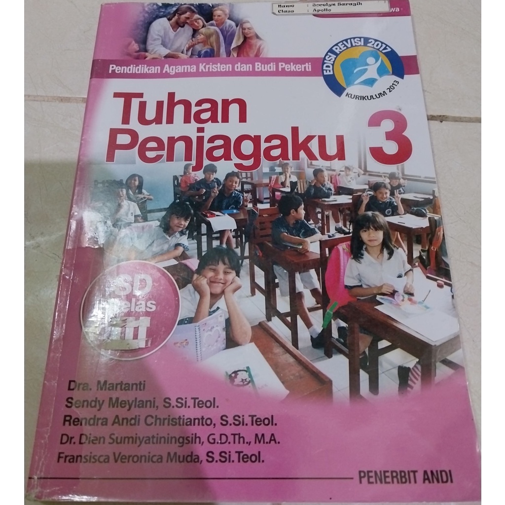 Buku Agama Kristen kelas 3 SD "Tuhan Penjagaku"