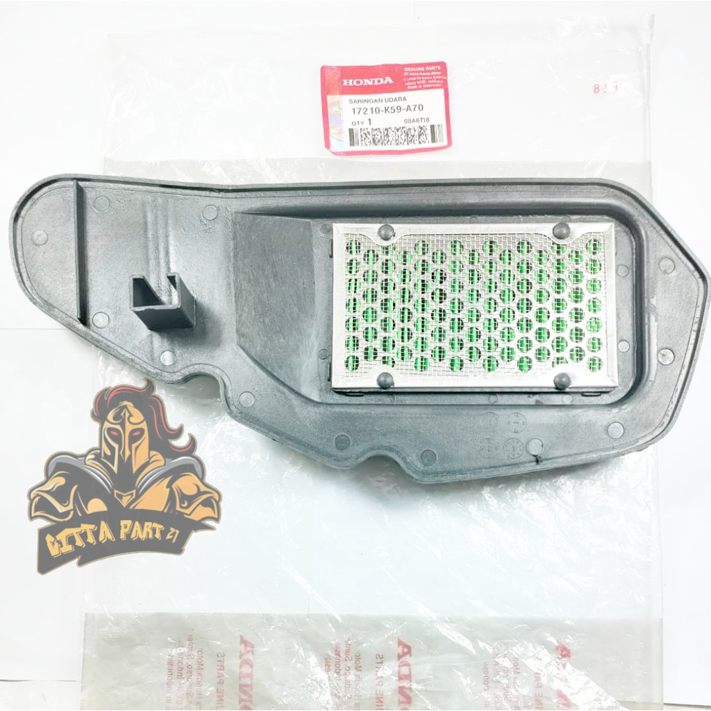 FILTER UDARA SARINGAN UDARA HONDA K59/KZR KUALITAS ASLI ORIGINAL HONDA AHM AWET DAN DIJAMIN MANTAP / FILTER UDARA VARIO 125 / FILTER UDARA VARIO 125 TECHNO / FILTER UDARA VARIO 150 / FILTER UDARA 150 LED / FILTER UDARA VARIO 125 LED / SARINGAN UDARA