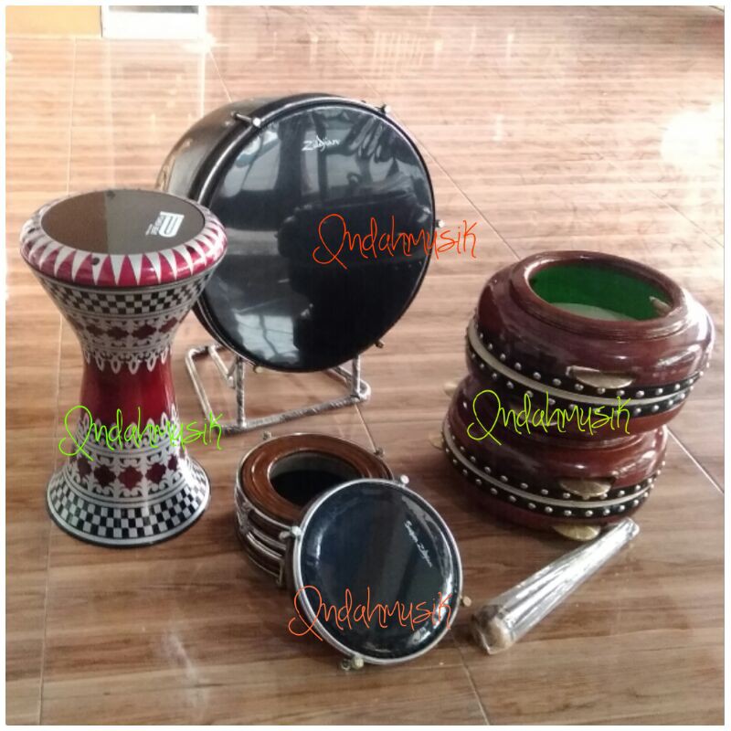 hadrah 1set lengkap/rebana 1set lengkap/1 set rebana hadrah