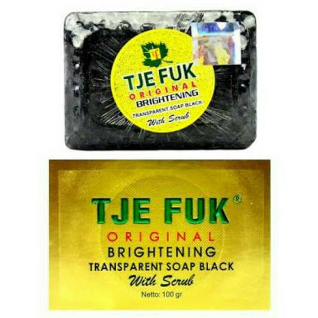Tje Fuk Soap Original BRIGHTENING SCRUB BLACK 100g-sabun Wajah