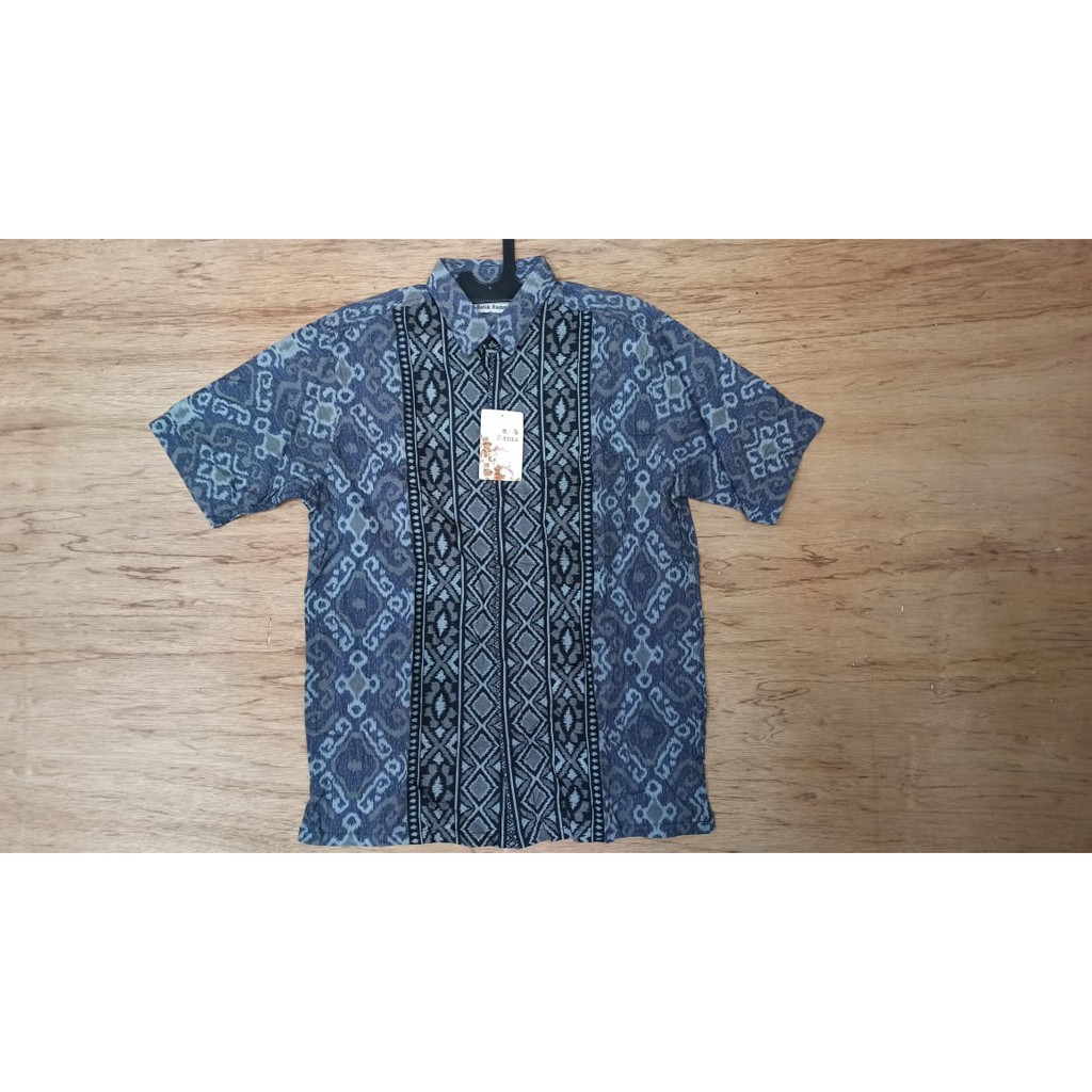  OBRAL KEMEJA CASUAL MOTIF TENUN BATIK  RAMAYANA  GREY 