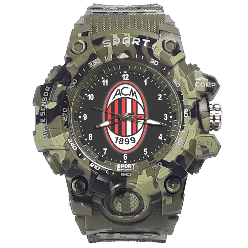 (ISTIMEWA BOSSQUE) JAM CUSTOMMILAN STRAP ARMY - 5 Warna