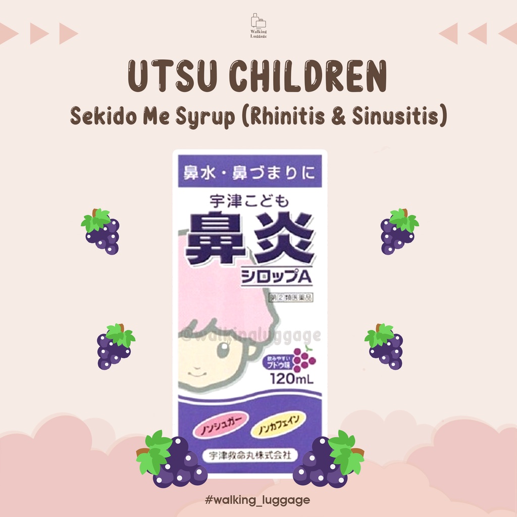 Utsu Children Sekido Me Syrup (Rhinitis & Sinusitis) | Obat Rhinitis & Sinusitis Anak Jepang