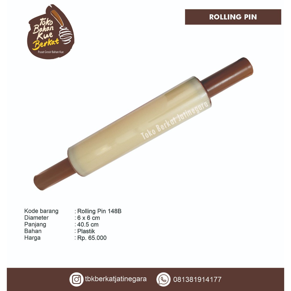 ROLLING PIN 148 B / PENGGILAS ADONAN SILIKON ANTI LENGKET