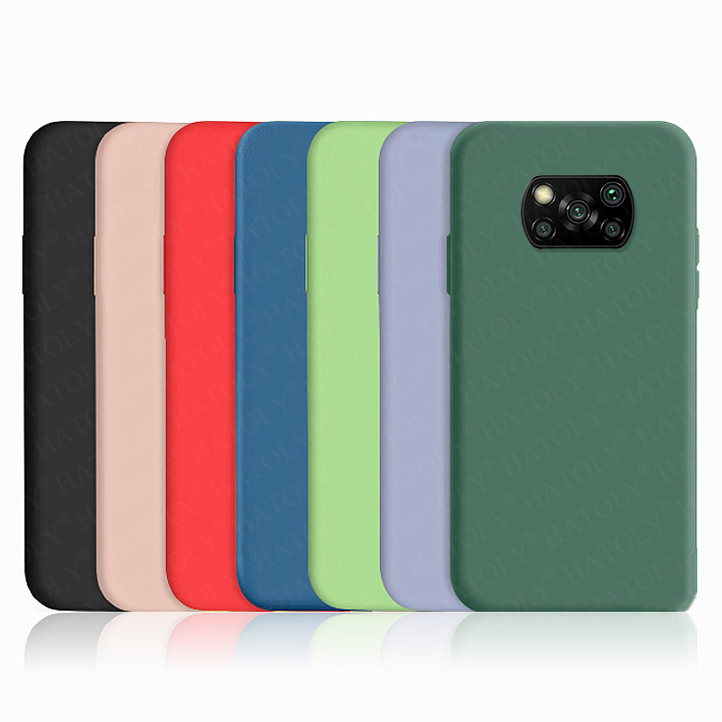 New Liquid Silicone Case For Xiaomi Poco X3 NFC Poco M3 Redmi 9T Mi 9T Pro Mi 8 Lite Redmi 9A 9C Note 9S Soft TPU Protective Cover RuiJie