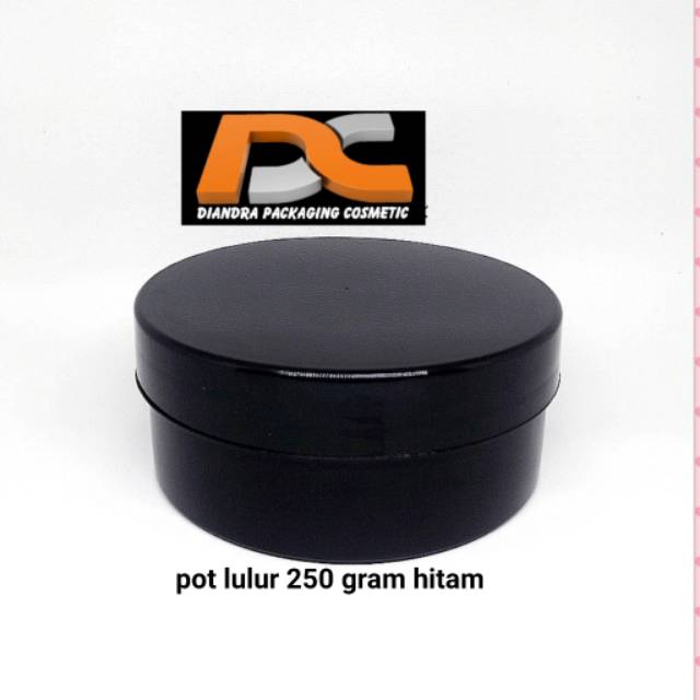 Pot lulur 250 gram hitam