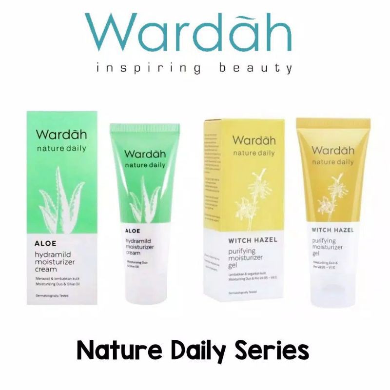 Jual MOISTURIZER GEL / CREAM WARDAH (ALOE&WITCH HAZEL) 40ML | Shopee ...