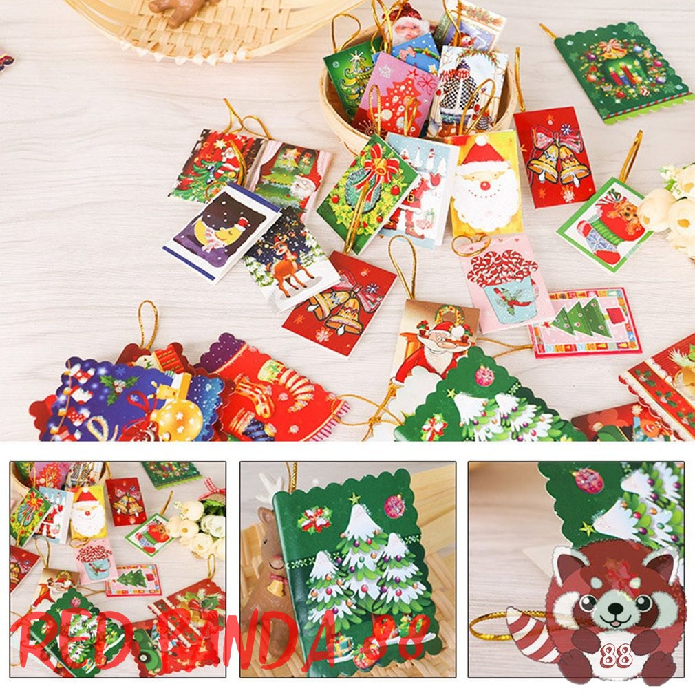 

10pcs /set kartu natal motif acak (tersedia 2 pilihan ukuran)