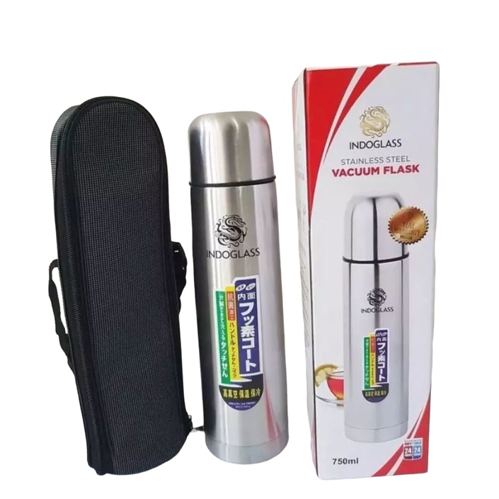 [DEASHOP] TERMOS AIR STAINLESS 1 LITER / 1000 ML PANAS - DINGIN / TERMOS KAPSUL BONUS SARUNG BOTOL