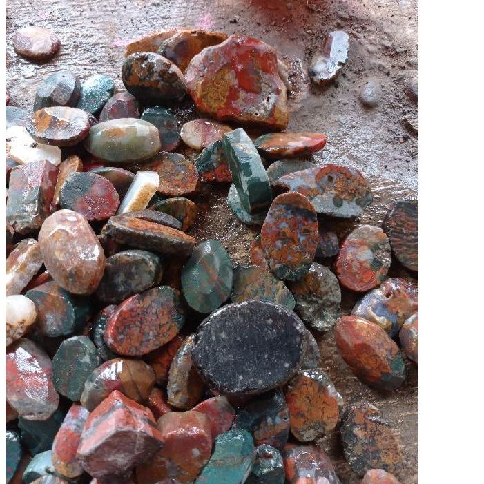 Rame-Rame⛄ bahan/rough pola kasar cincin akik klawing pancawarna ogosui nogosui super | Termurah dan