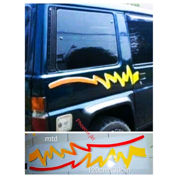 Stiker sticker list Body Mobil  Daihatsu Feroza / Stiker Mobil Daihatsu Taft Feroza Ferosa Cacing ta