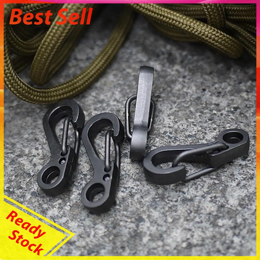 10pcs Mini Carabiner Keychain Outdoor Climbing Spring Buckle Hook EDC Tool