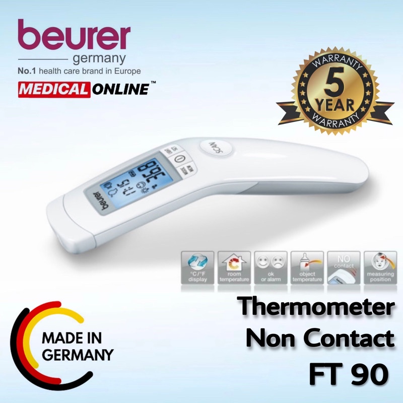 THERMOMETER BEURER FT-90 DIGITAL BAYI &amp; DEWASA FT90 NON CONTACT BEURER MEDICAL ONLINE MEDICALONLINE