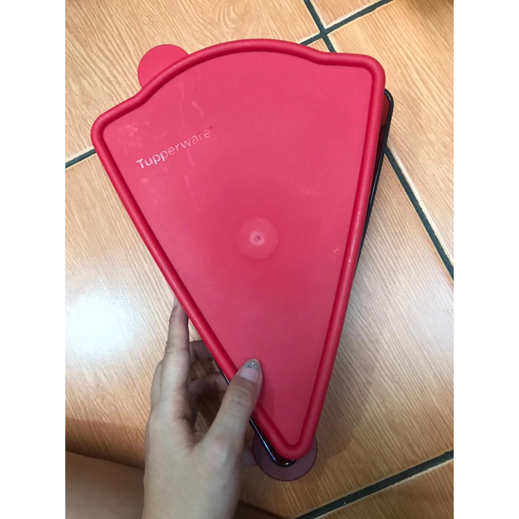 BEST DEAL LIMITED PIZZA SLICER CONTAINER TUPPERWARE/MADE IN USA/TEMPAT BEKAL UNIK BENTUK PIZZA