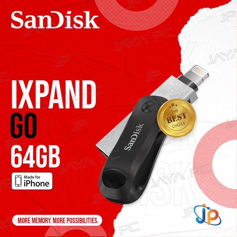FlashDisk Sandisk iXpand GO 64GB - Flash Disk iPhone iPad 64 GB USB