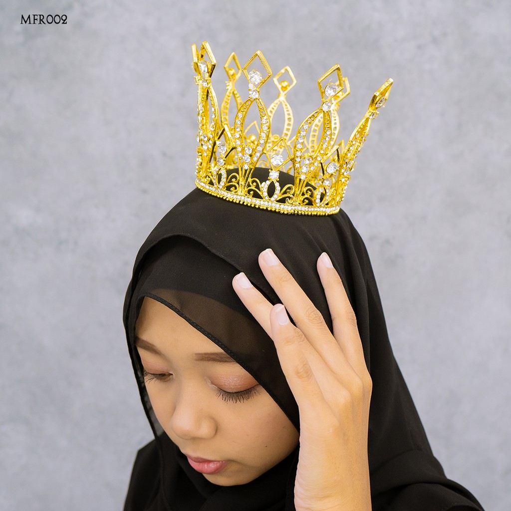 [STOK TERBATAS] CROWN FULL ROUND MAHKOTA PERNIKAHAN PREMIUM GOLD MFR002