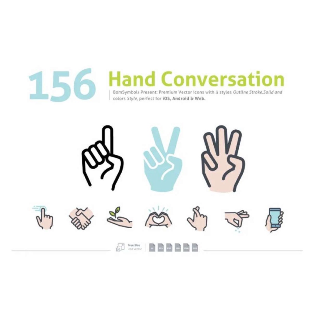 Hand Conversation - Vector Designs