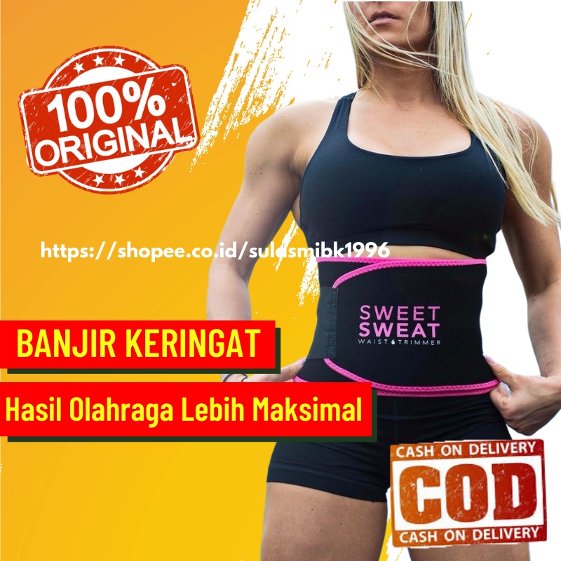 Korset Pelangsing Pengecil Pembakar Lemak Perut Pria Wanita Original Sweet Sweat Waist Trimmer