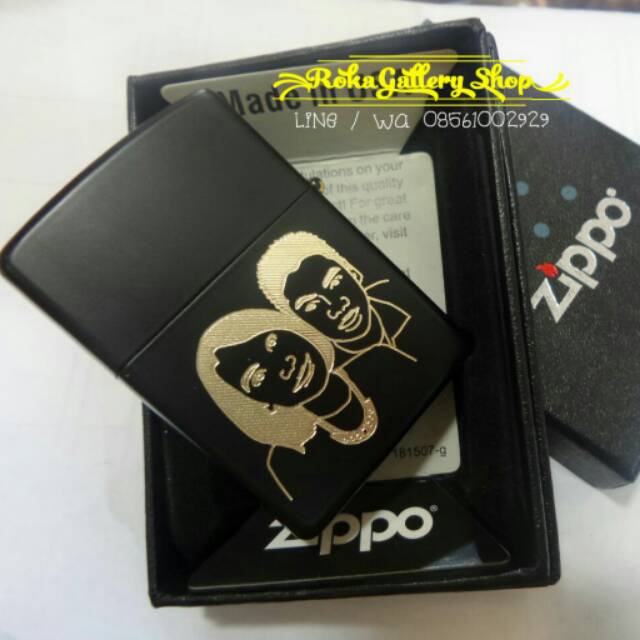 Korek zippo custom grafir muka / wajah