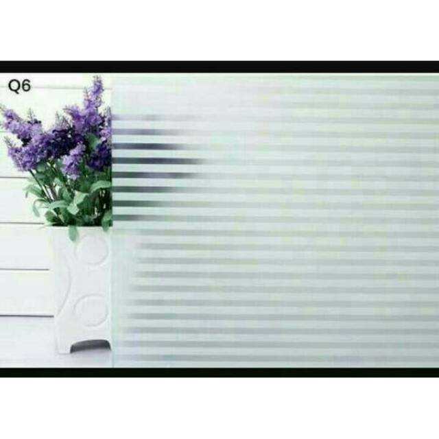stiker kaca sticker kaca motif garis 1 cm