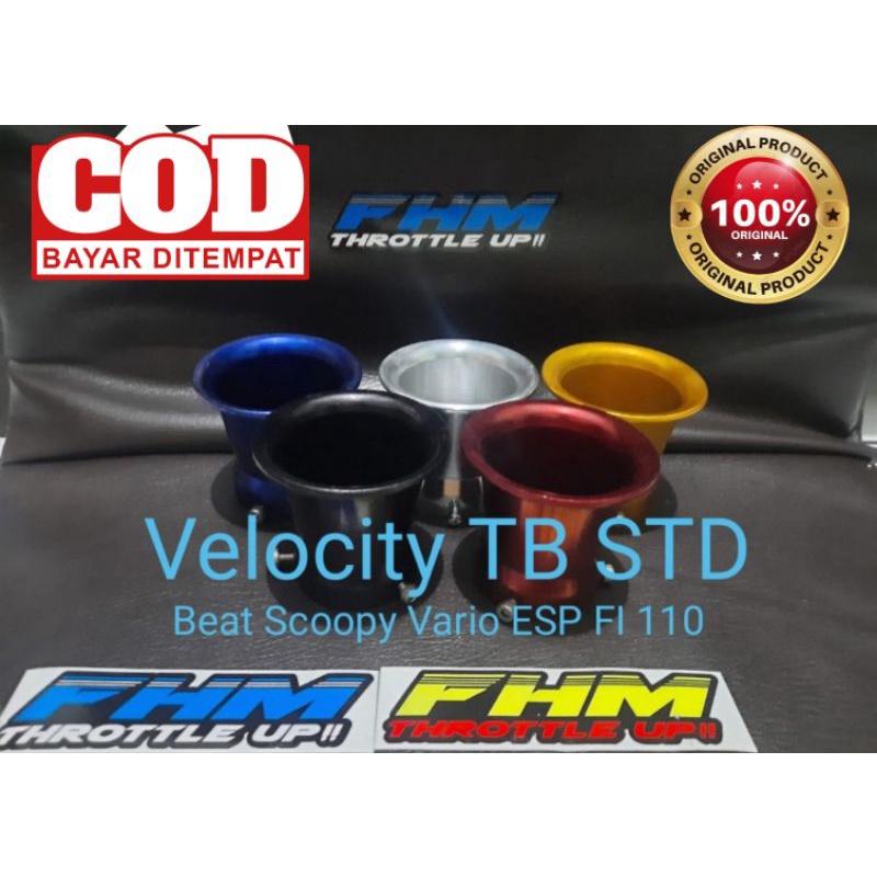 Velocity Tb Downdraft Throttle Body Standar Beat Scoopy Vario Led 110  FI ESP Genio