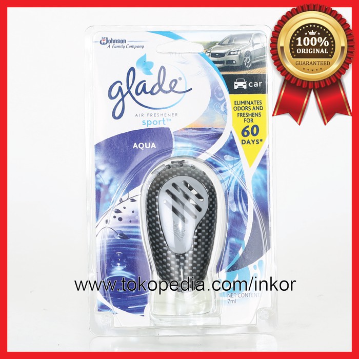 TERMURAH GLADE SPORT AQUA REGULAR 7ML PEWANGI PARFUM MOBIL