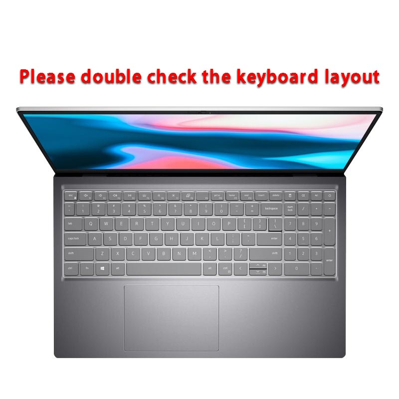 Cover Keyboard Laptop Bahan Silikon Lembut Ultra Tipis Anti Air / Debu Untuk Dell 15pro-5518 Vostro5510 15.6 &quot;