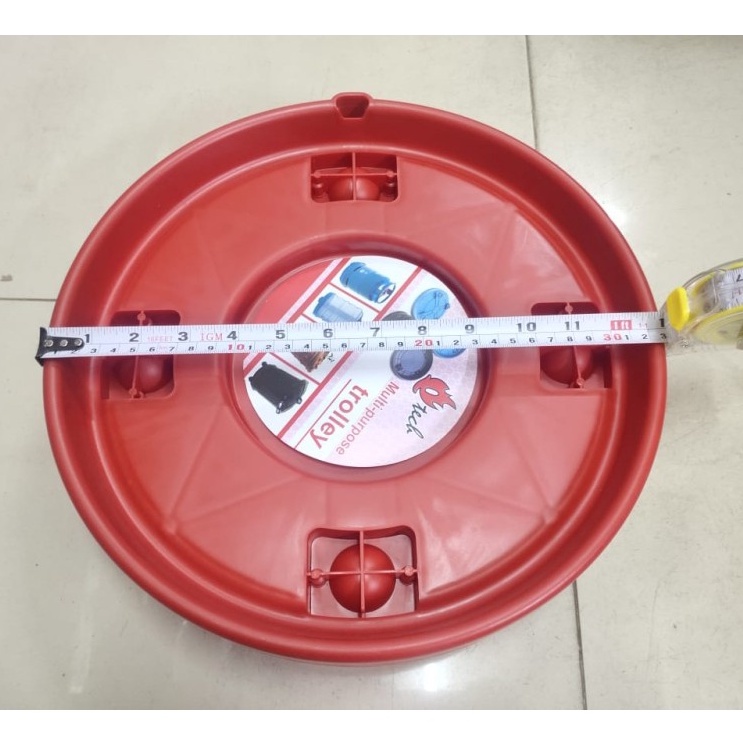 Tempat Tatakan Roda Tabung Gas Elpiji Serbaguna QTECH/TROLLY GAS LPG MERAH MULTI PURPOSE