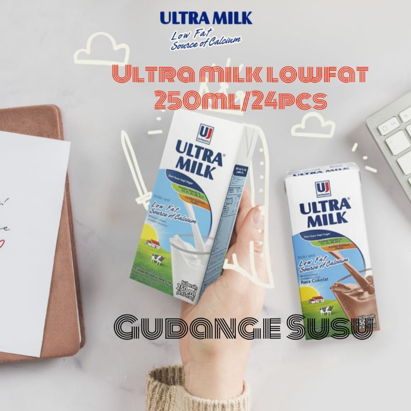 

Susu Uht Ultra Milk low fat 250ml