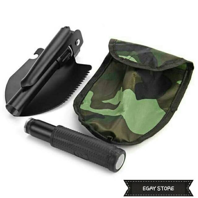 CANGKUL SEKOP MINI LIPAT TNI MILITER MULTIFUNGSI PORTABLE PORTABEL TANAMAN KEBUN PERALATAN BERKEBUN