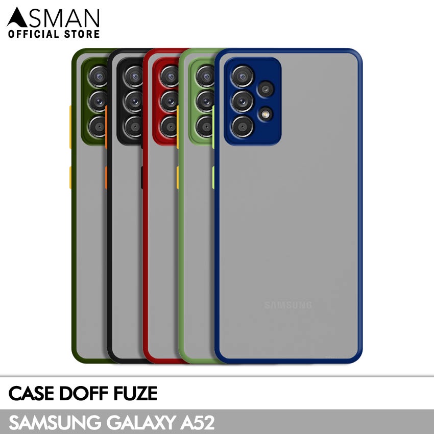 Asman Case Samsung Galaxy A52 Doff Fuze Premium Shield Protector