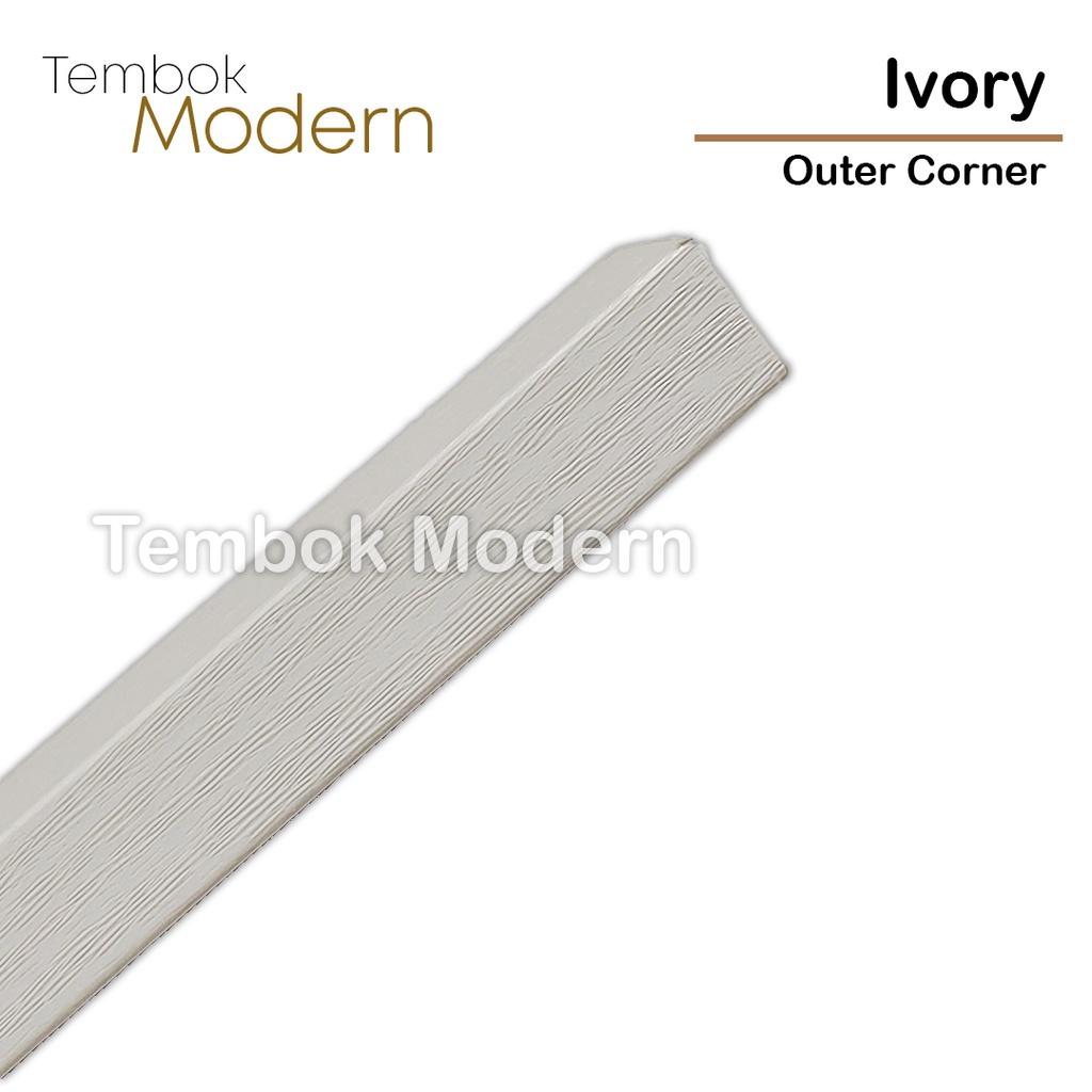 LIST SIKU Outer Corner Ivory for Wall Panel WPC PANJANG 280 CM