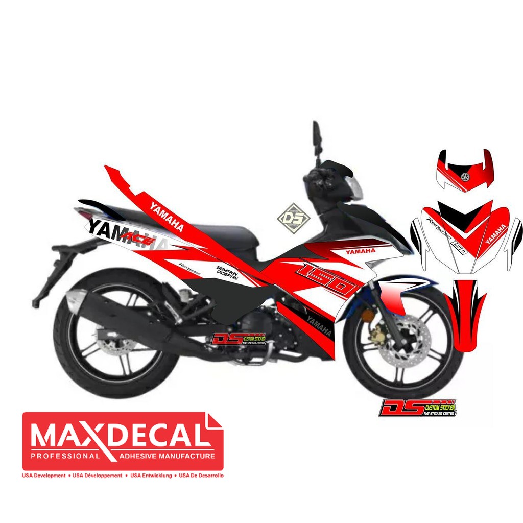 Decal Stiker Jupiter MX King Merah Putih