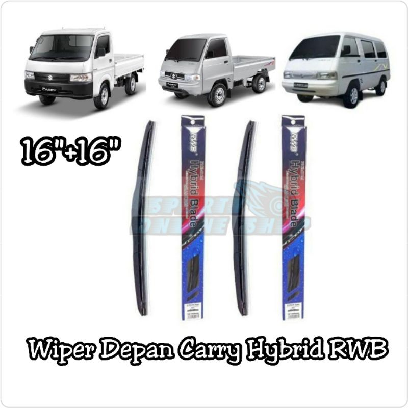 Wiper Depan Carry 16&quot;+16&quot; Hybrid Merk Rwb